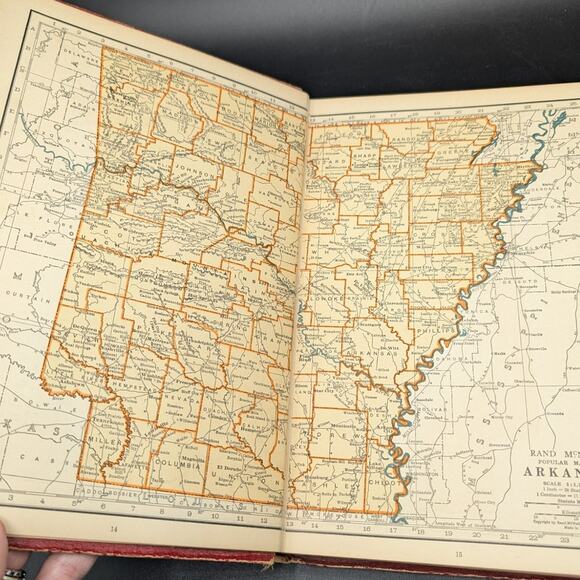The Literary Digest 1931 Atlas of the World and Gazetteer Book Rand McNally Maps - Picture 11 of 15